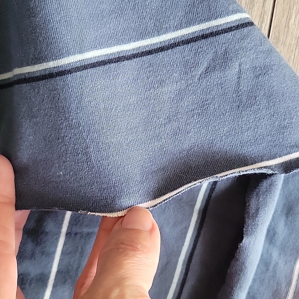 Preppy cut off collard shirt 👕 blue L XL - Picture 8 of 8
